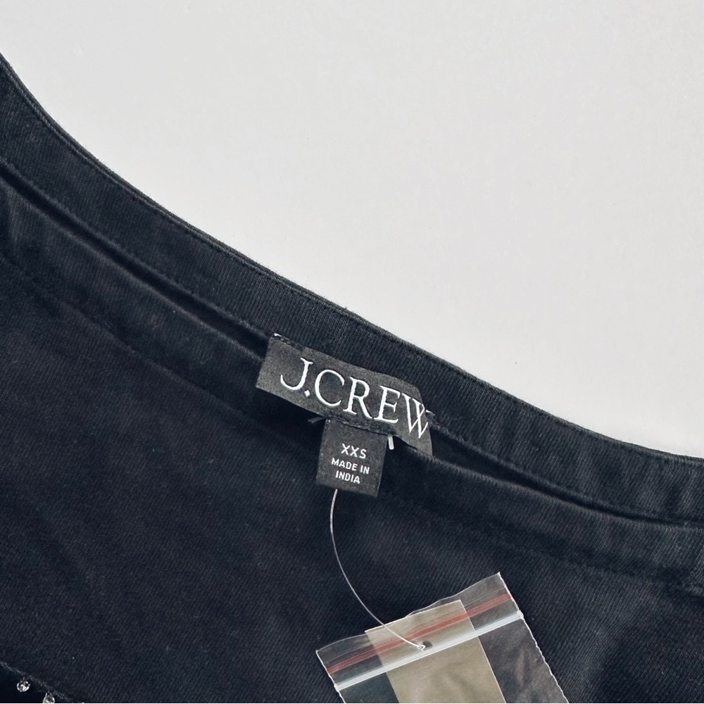 NEW J.Crew Heavy Jersey Long-Sleeve T-shirt With Paillette Embellishment - Picture 7 of 9